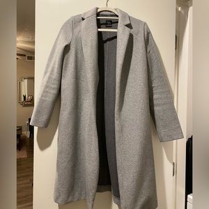 {Zara} lightweight pea coat with lapel collar